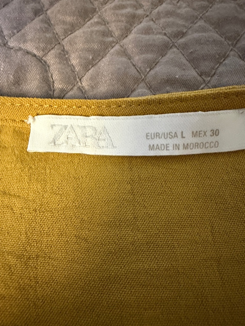 Zara Mustard Yellow V-Neck Button-Front Maxi Dress with Tie Waist - Picture 4 of 5